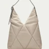 Women Hispanitas Beige Quilted Bag