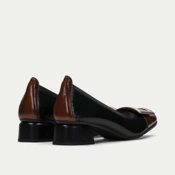 Women Hispanitas Salama Rio Ballerina Forest Green & Brown