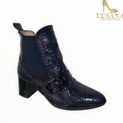 Women Hispanitas Selena Mosaic Navy Ankle Boot