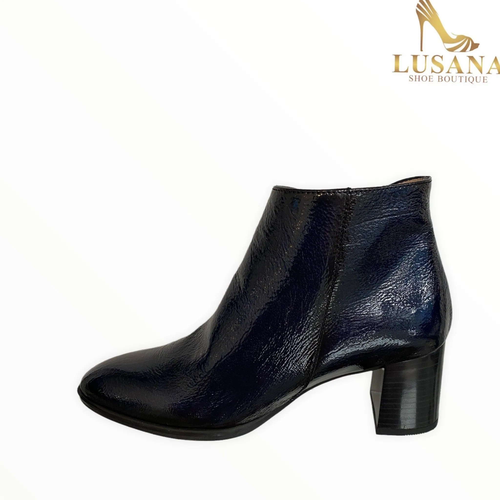 Women Hispanitas Selena Navy Ankle Boot