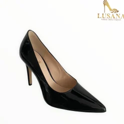 Women Hogl Black Patent Court Shoe