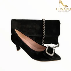 Women Le Babe Black Suede Shoe