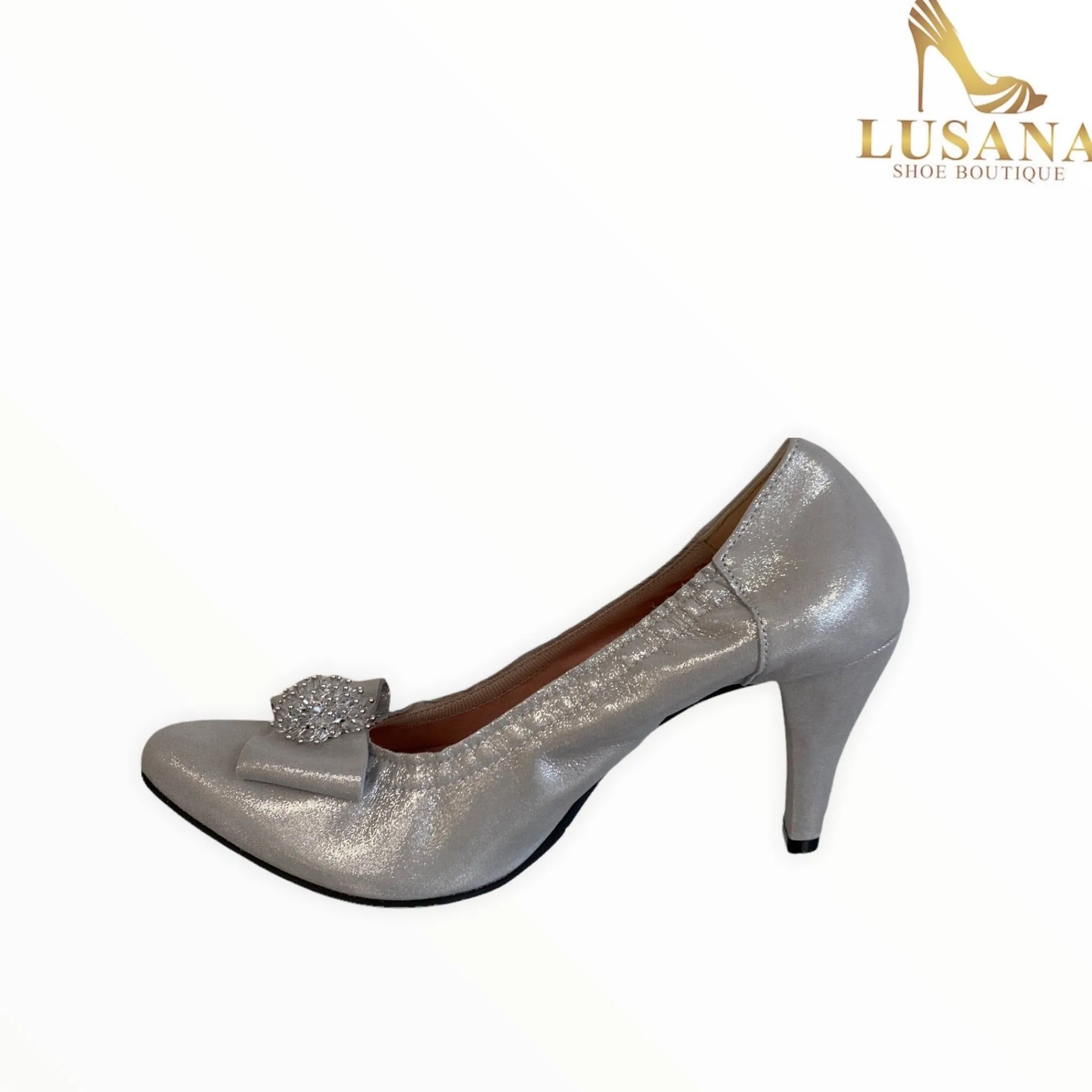 Women Le Babe Luce Grigio Court Shoe