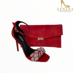 Women LODI Ante Opera Red Clutch Bag