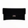 Women LODI Black Suede Clutch Bag