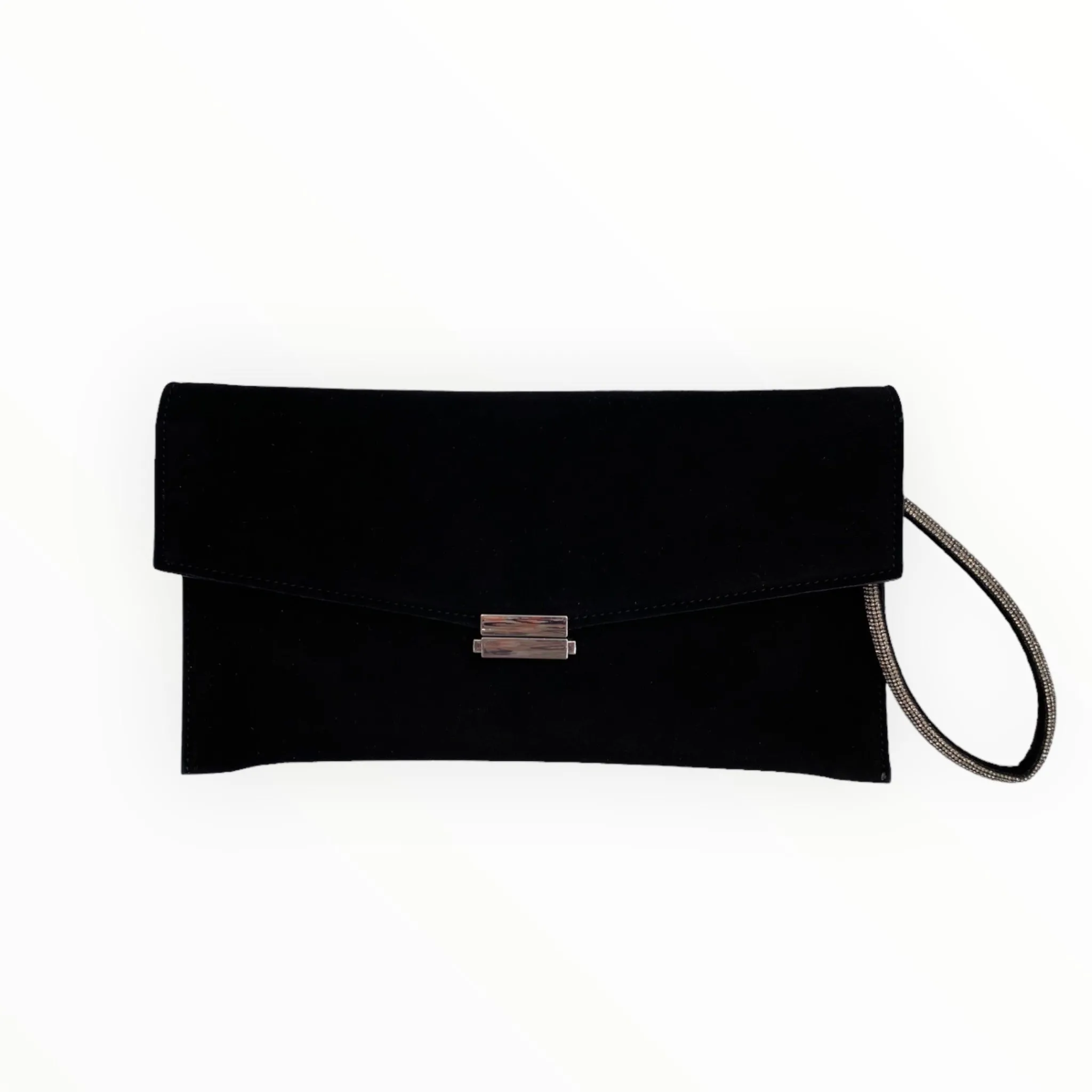Women LODI Black Suede Clutch Bag