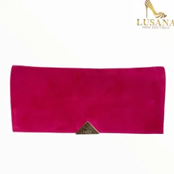 Women LODI Pink Suede Clutch Bag