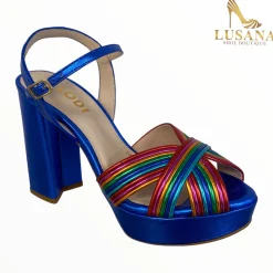 Women LODI Titur Blue Platform Sandal