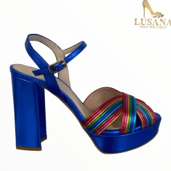 Women LODI Titur Blue Platform Sandal
