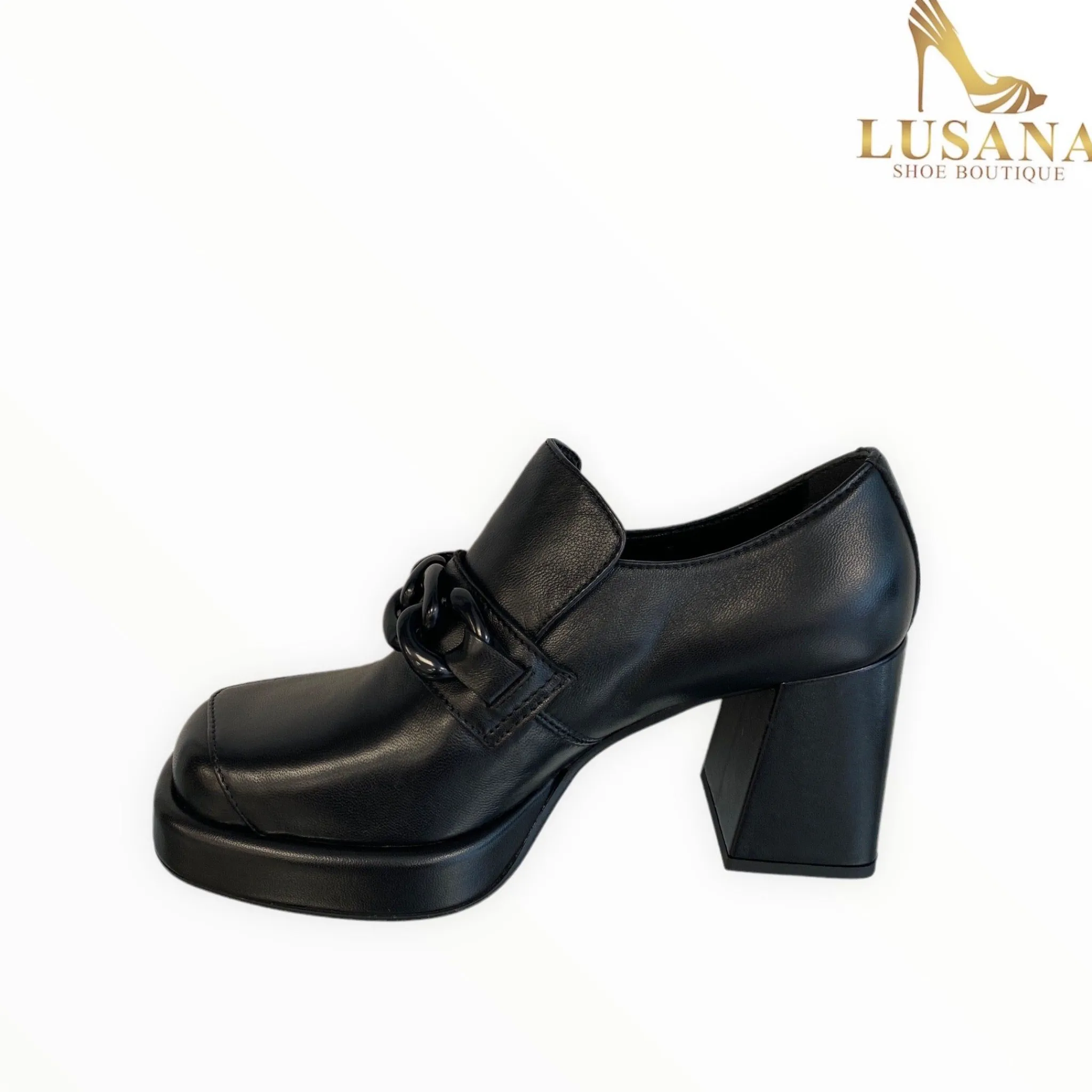 Women Marco Moreo Black Platform Shoe