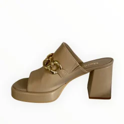Women Marco Moreo Camel Leather Mule