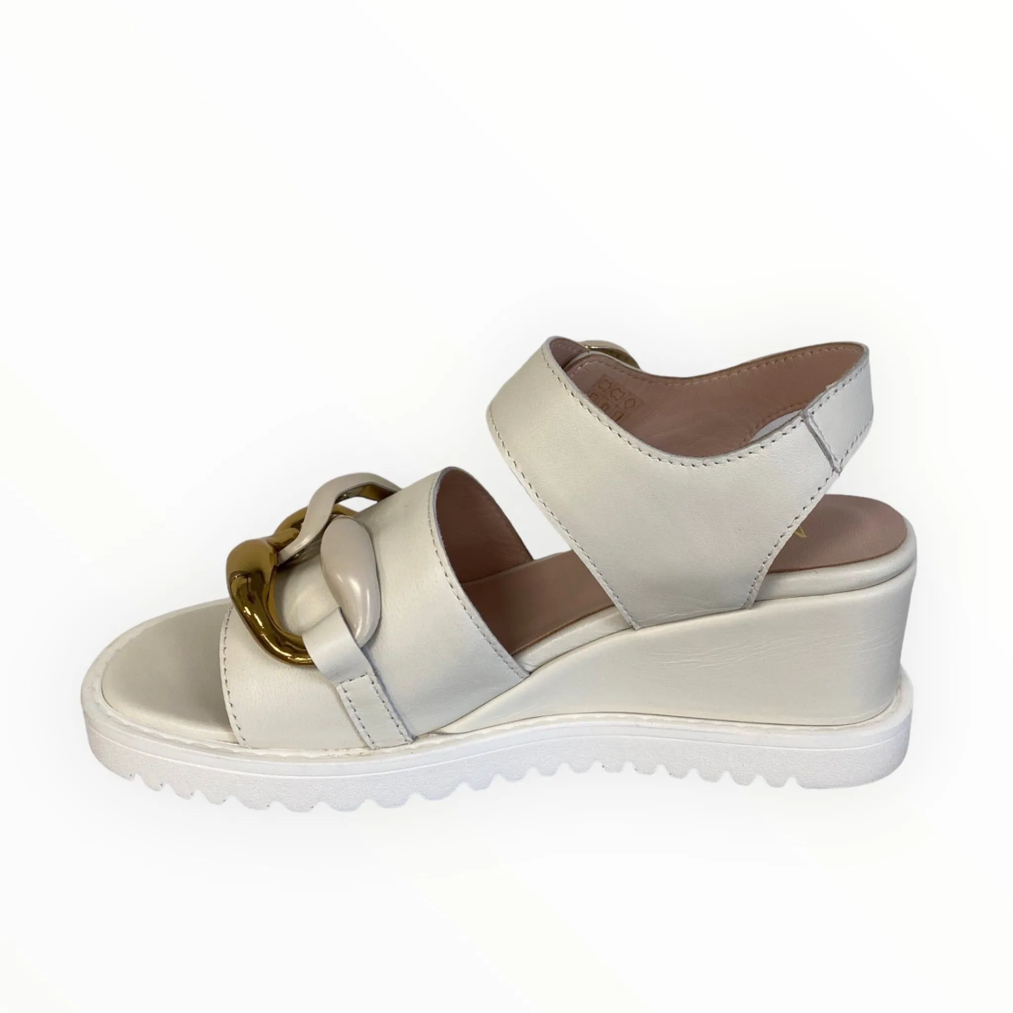 Women Marco Moreo Cream Wedge Sandal