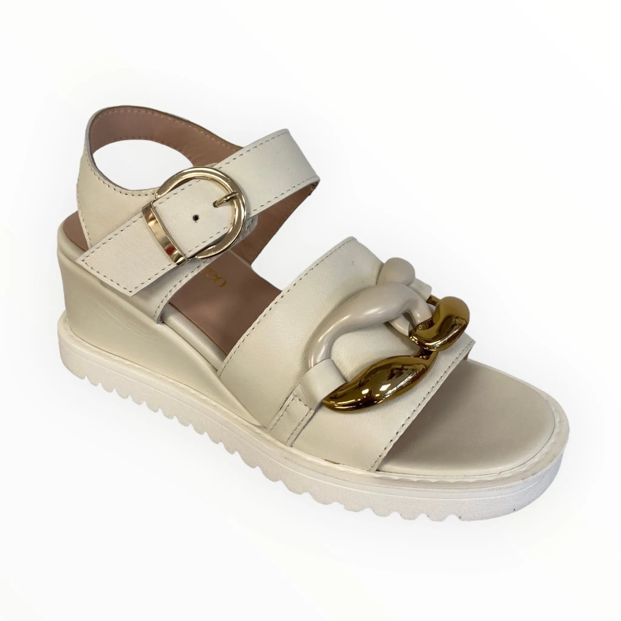 Women Marco Moreo Cream Wedge Sandal