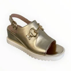 Women Marco Moreo Gold Wedge Sandal