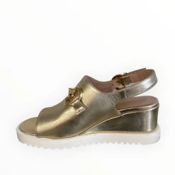 Women Marco Moreo Gold Wedge Sandal