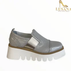 Women Marco Moreo Grey Patent Wedge
