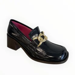 Women Marco Moreo Liverpool Patent Block Heel Loafer