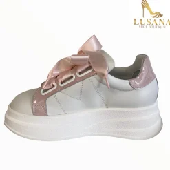 Women Marco Moreo White And Pink Trainer