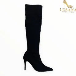Women Marian Black Stretch Over The Knee Boot