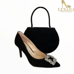 Women Marian Black Suede Shoe
