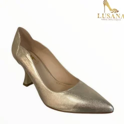 Women Marian Gold Court Shoe