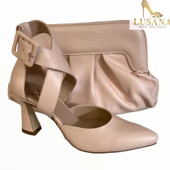 Women Marian Nude Clutch Bag