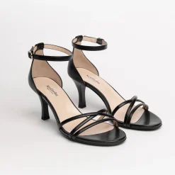 Women NeroGiardini Black Ankle Strap Sandal
