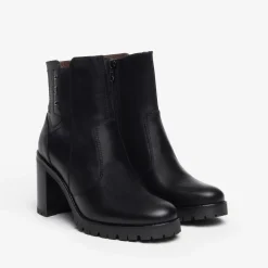 Women NeroGiardini Black Leather Ankle Boot