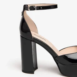 Women NeroGiardini Black Patent Leather Platform Shoes