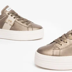 Women NeroGiardini Bronze Leather Trainer