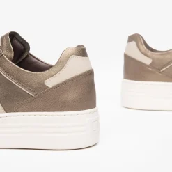 Women NeroGiardini Bronze Leather Trainer
