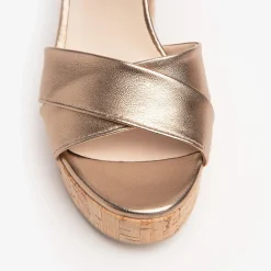 Women NeroGiardini Bronze Platform Sandal