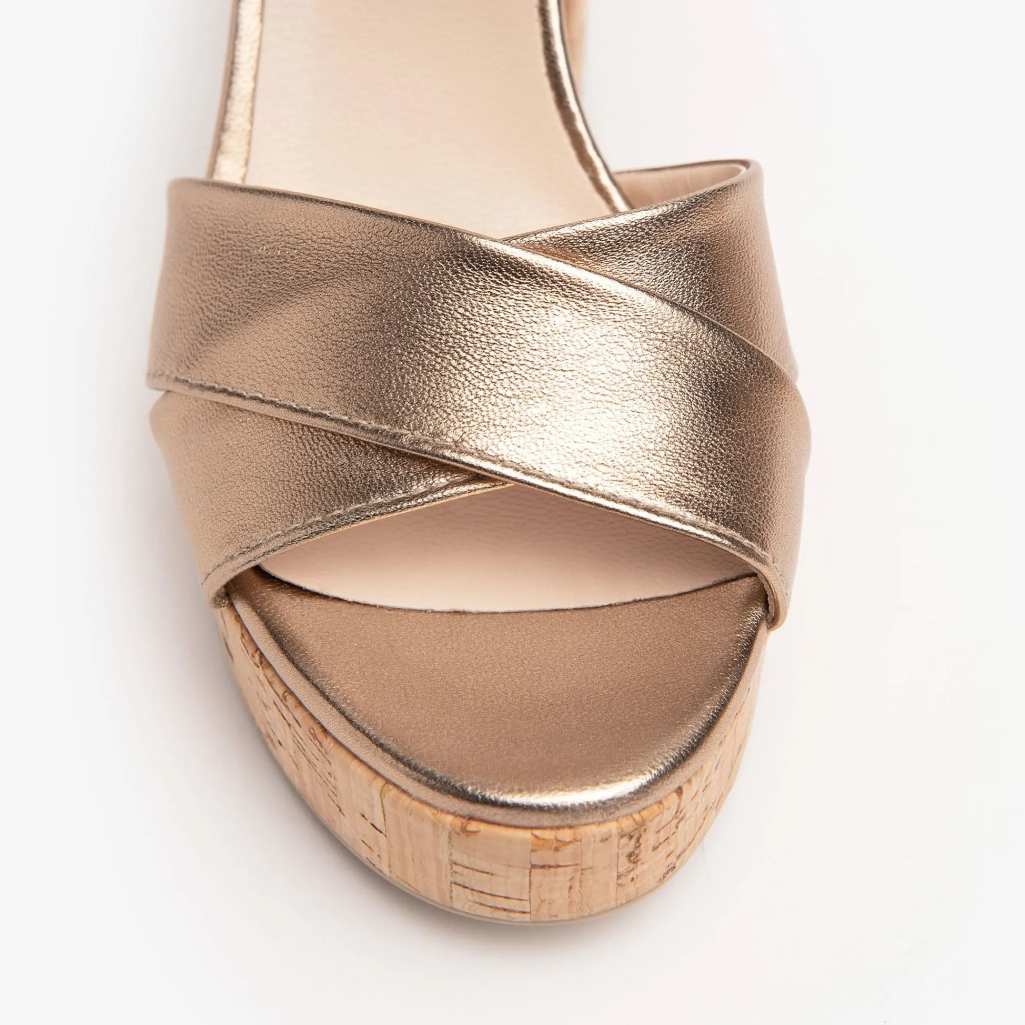 Women NeroGiardini Bronze Platform Sandal