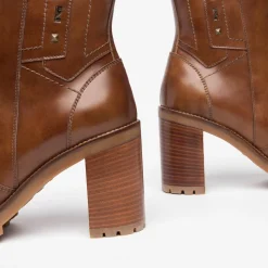Women NeroGiardini Tan Leather Ankle Boot