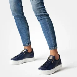 Women Paul Green Navy Leather Trainer