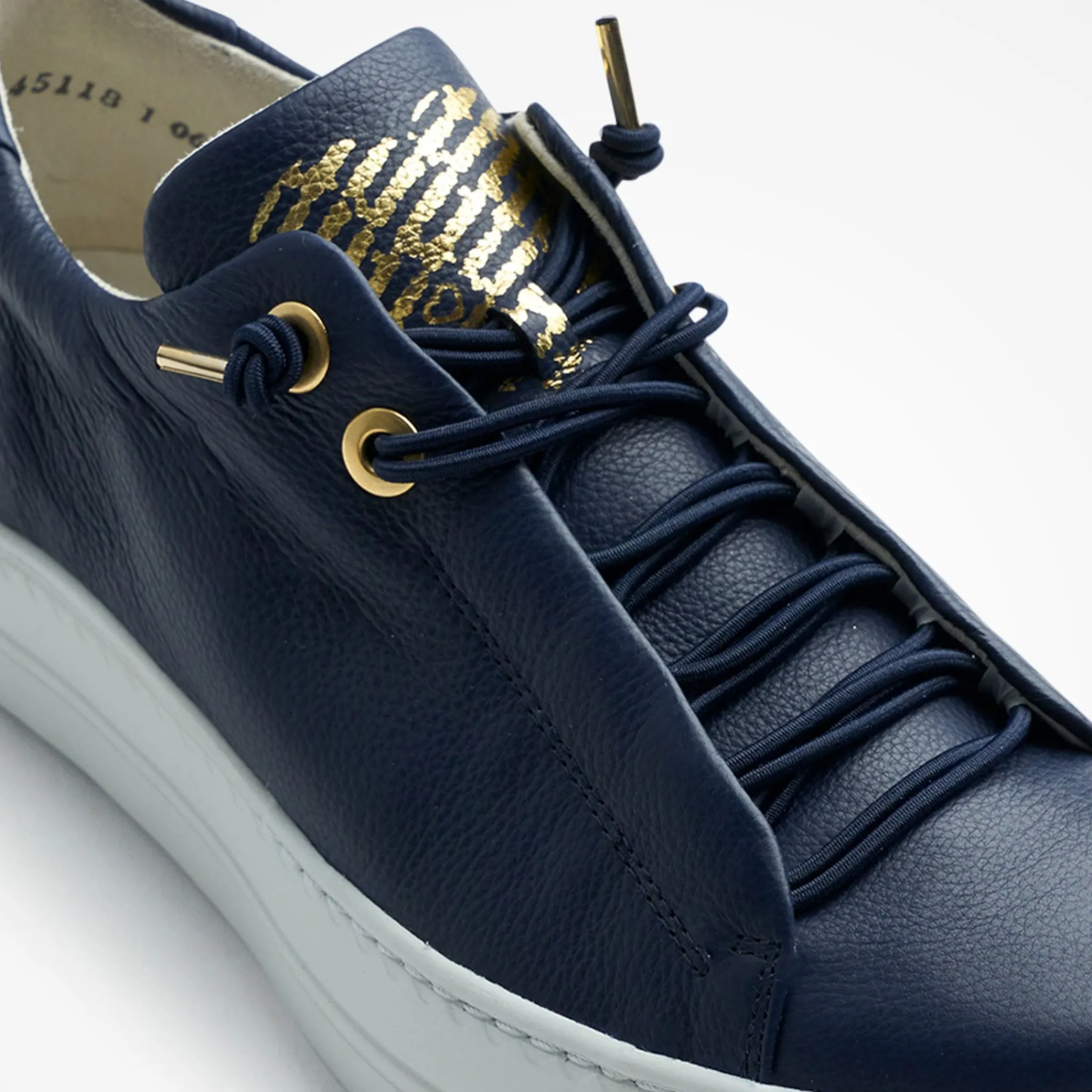 Women Paul Green Navy Leather Trainer