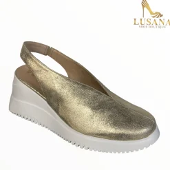 Women Wonders Gold Sling Back